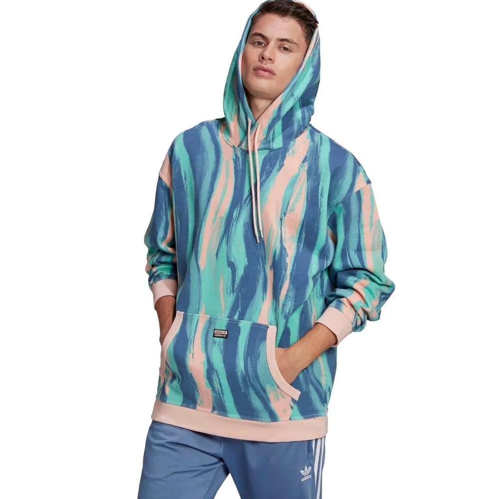 Adidas Originals Yeezy Mens MEDIUM RYV Marbled Hoodie Sweatshirt RARE NIP